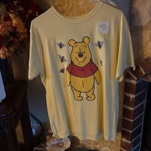 Disney Yellow T-Shirt with Pooh Bear and Bees